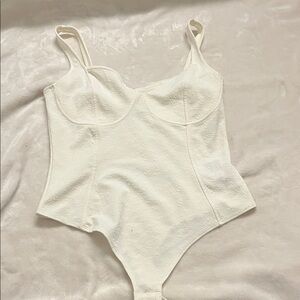 Floral White Bodysuit